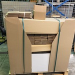 Ca. 500x Verzenddozen 19x19x13cm met autolockbodem, bruin