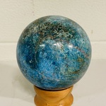 Blauwe apatiet bol + standaard