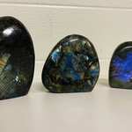 3x Labradoriet gepolijste vrije vorm