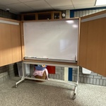 Whiteboard multifunctionele kast op wielen