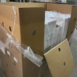 Ca. 2400x Vierkante dinerborden, serveerborden, grillborden, wit