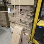 Ca. 400x Verzenddozen 20x20x60cm zware enkelgolf, bruin