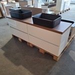 Badmeubel, Wave Design, Glans wit