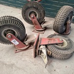 4x Zwenkwiel met luchtband