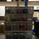 4x Assortimentsbakken met bouwmaterialen