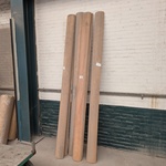 6x halfrond houtwerk