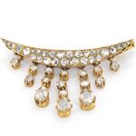 Gouden broche met diamanten