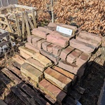 70x Stapelblok Natuursteen, Breukruw