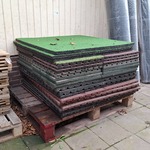 Partij rubberen tegels