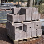 28x Betonnen bloembak