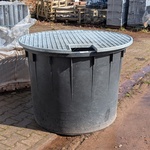 Kunststof ton met afdekrooster