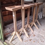 5x Voederplank op standaard