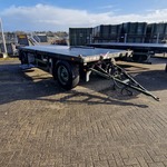 Open aanhangwagen 20Ft, Hoekstra, Legergroen