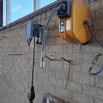 2x Luchthaspel en 2x stroomhaspel, O.a. Nedermann