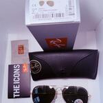 Rayban zonnebril Aviator large metal arista green polarized