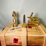 Farao, Obelisk en Sobek Egyptische kunstgouden beelden