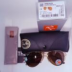 Rayban zonnebril Aviator large metal arista brown polarized