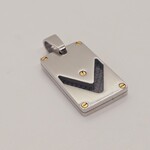 Heren Dogtag Pendant – Goldplated Santos model black carbon