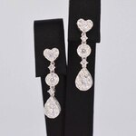 Witgouden diamanten oorhangers met diamanten 1.50 carat
