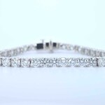 18 karaat witgouden tennisarmband met briljant geslepen diamanten 18 c