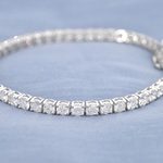 Witgouden armband met briljant geslepen diamanten 7.50 carat, (lab gro