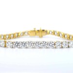 18 karaat gouden tennisarmband met briljant geslepen diamanten 18 cara