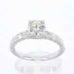 Witgouden solitair ring met 1.00 carat briljant geslepen middensteen e