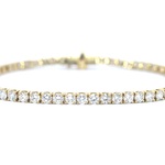 Gouden tennisarmband met briljant geslepen diamanten van 5.00 carat, (