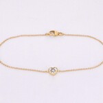 Gouden armband met diamanten hartje 0.10 carat