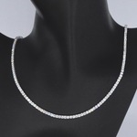 Witgouden tenniscollier met briljant geslepen van 10.00 carat, (lab gr