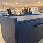 Tv-meubel, zwart acaciahout