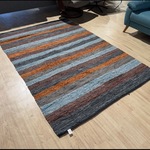 Vloerkleed, meerkleurig leer