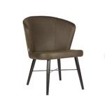 Fauteuil, army microvezelstof, metalen onderstel