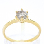 Gouden solitair ring met diamant