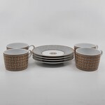4x Kopje met schotel, Hermès, Mosaique au 24