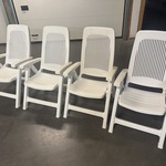 Ca. 36x Verstelbare tuinstoelen, Elegant Scab, Wit