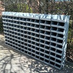 Ca. 150x Magazijnbakken met grijp opening, Grijs / Chroom