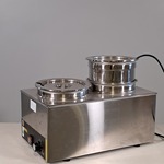 Bain marie met 2 ronde potten, Buffalo, S077-E-03