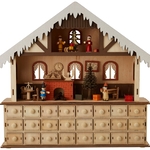 Small Foot Houten Adventskalender Woonkamer met Lichtjes