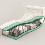 2x Matrassen, M-Ray, Pocketveer matras, Wit