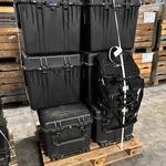 Partij kunststof kisten en laptoptassen, TGM/Pelican/Targus