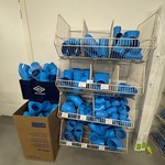 4x Draadmand met PVC voor luchtbehandeling, Wavin, blauw