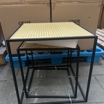 Ca. 17x Set van 2 rotan bijzettafels, Crate & Cargo