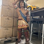 Massief houten beeld handgemaakt 130 cm