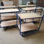 5x magazijnkar, diverse maten