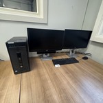 Computer met 2x monitor, HP Prodesk 400 G3