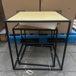 Ca. 16x Set van 2 rotan bijzettafels, Crate & Cargo