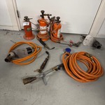 3x Zinkbrander, met diverse toebehoren