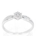 Witgouden ring met diamanten