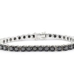 Witgouden armband met zwarte diamanten 21.00 carat